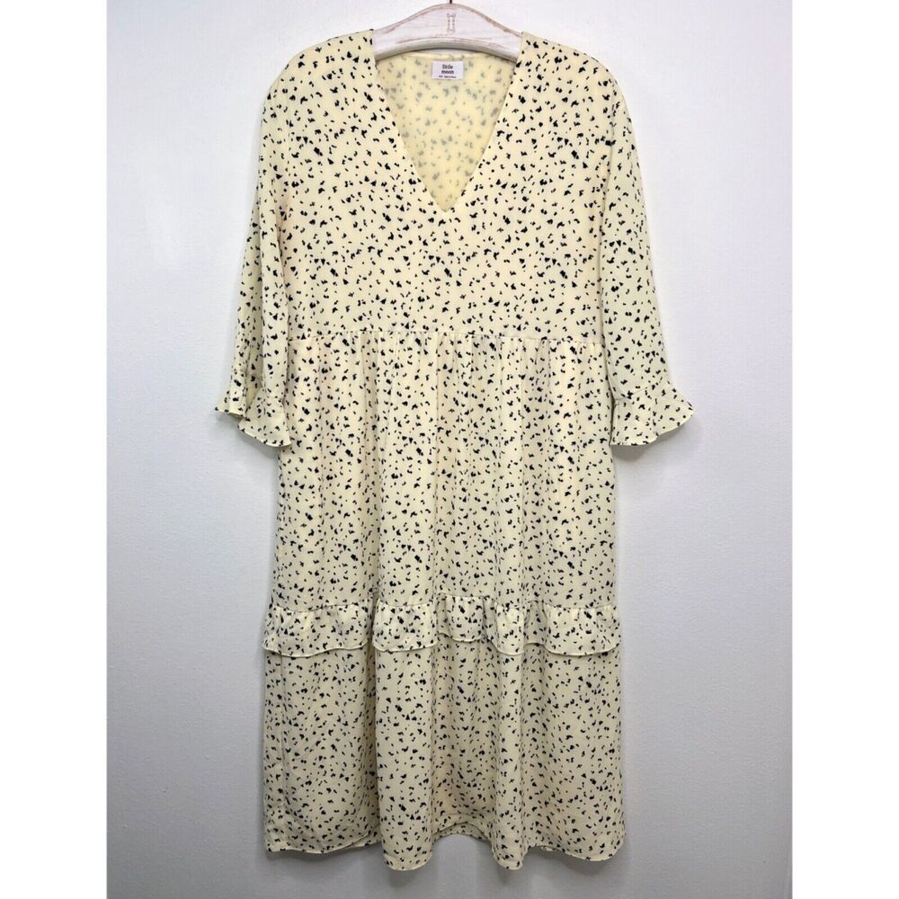 Aritzia Little Moon Spritz Dress Size 2XS Oversized Tiered Ruffle Floral XXS